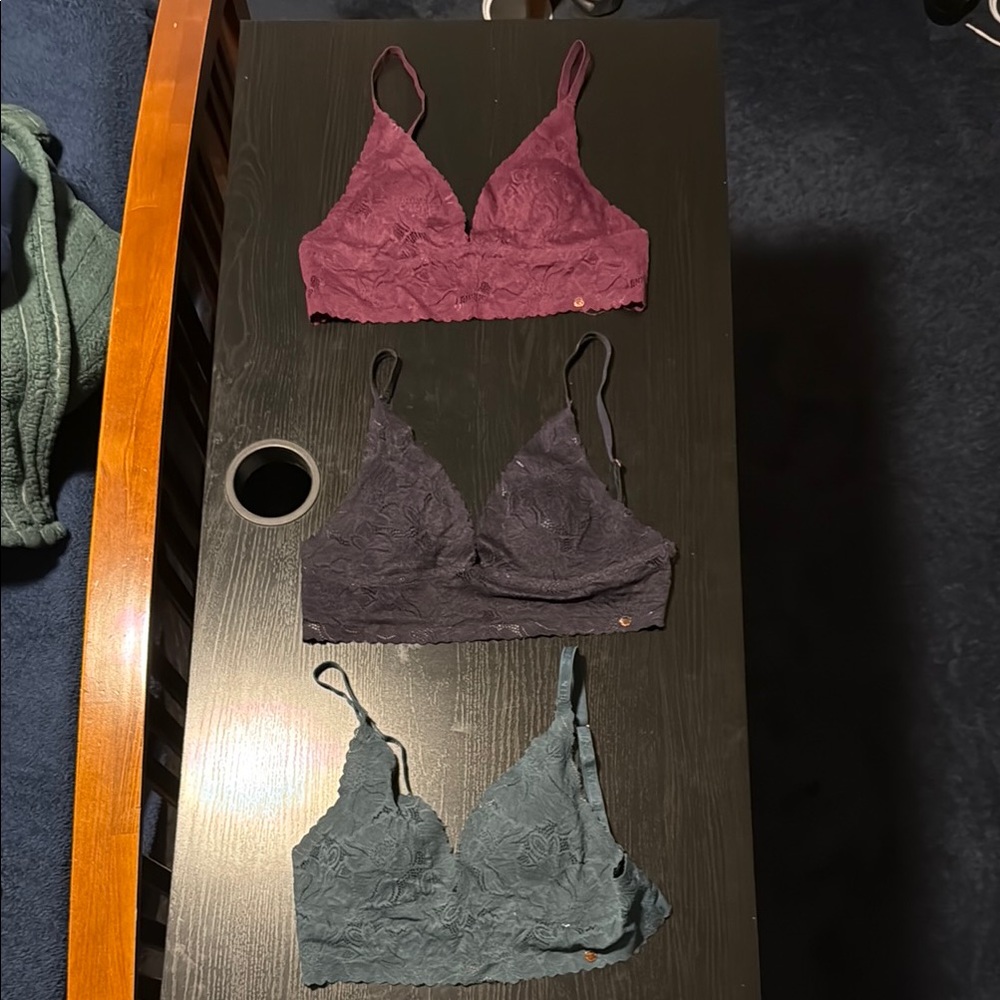 Danskin Green, Navy, and Maroon Intimates Wireless Bras